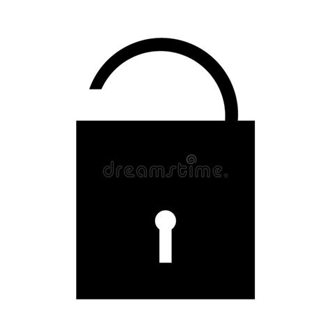 Black Padlock Locked And Unlocked Lock Web Icon On White Background