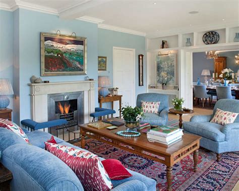 A Versatile Color Powder Light Blue Living Room — Office