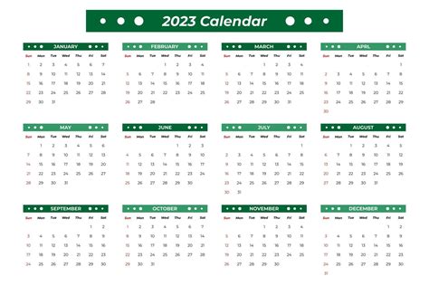 2023 Calendar Vector 2023 Calendar