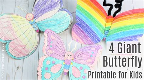 Diy 4 Giant Butterfly Wings A Printable Craft For Kids Youtube
