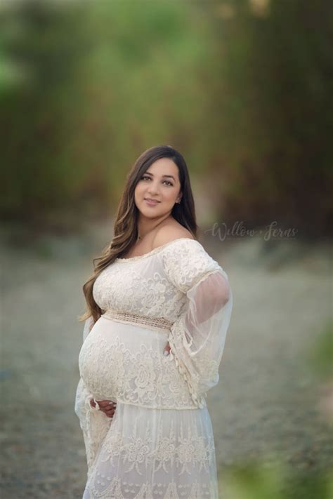 Ready To Ship Boho Lace Maternity Gown Photography Long Etsy