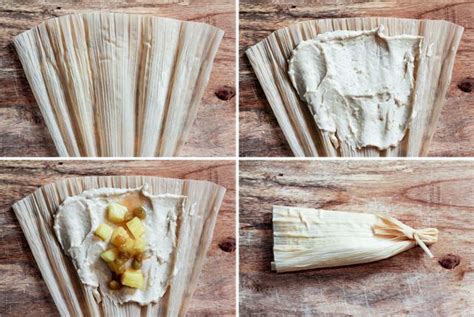 Roasted Pineapple Tamales With Riesling Poached Raisins Recipe Roasted Pineapple Tamales Food