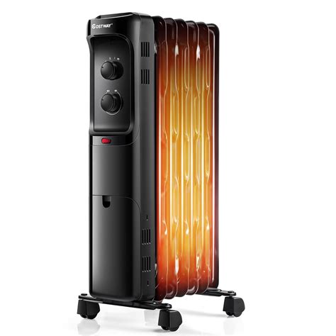 Costway 1500w Oil Filled Heater Portable Radiator Space Heater W