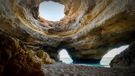 Benagil Beach Sea Cave Algarve Lagoa Portugal Windows Spotlight Images