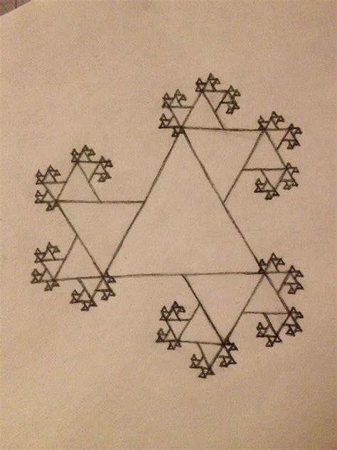 Snowflake Easy Fractals To Draw By Hand Miaeroplano