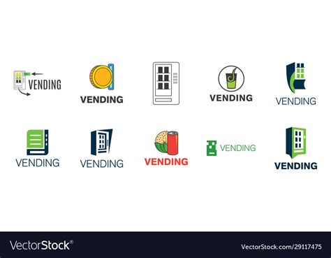 Logo A Vending Machine With Food Royalty Free Vector Image