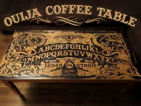 Lay your laser print face down to align it to the table top. DIY Ouija Board Coffee Table | Dangerous Minds