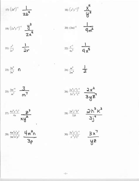 Math Exponents With Multiplication And Division Answer Key — Db