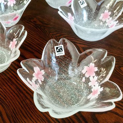 Cherry Blossom Glass Bowls From Tsukiyono Dinnerware Utsuwa Bowls