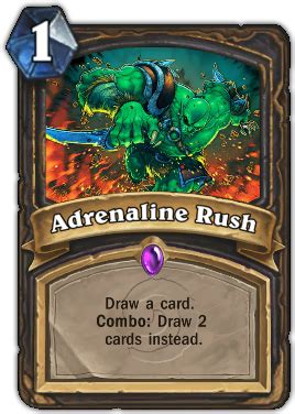 This deck has surfaced and used quite frequently because. Adrenaline Rush - Hearthstone Card