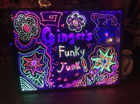 Pin By Ginger White On My Art Neon Signs Funky Junk Art