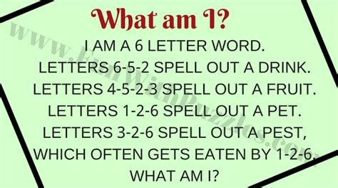 What Am I English Word Riddles With Answers Word Riddles English