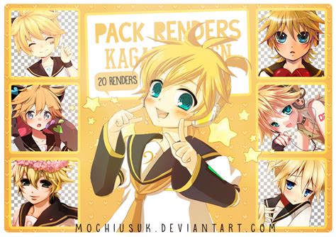 Pack Renders Kagamine Len By Mochiusuk On Deviantart