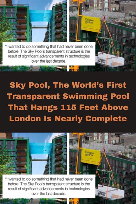 Sky Pool The Worlds First Transparent Swimming Pool That Hangs 115