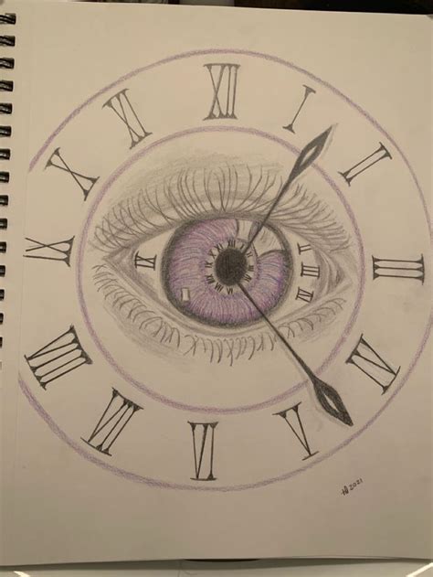 Eyes And Clocks Clock Drawings Design Art Drawing Face Art Drawing