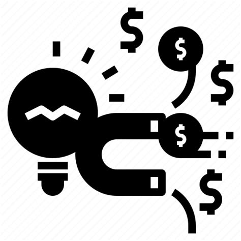 Business Funding Idea Magnet Money Project Startup Icon