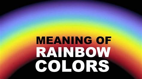 7 Colors Of Rainbow Its Meaning And Significance Youtube