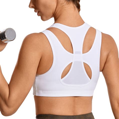 Syrokan Women S Sports Bra High Impact Double Layer Wirefree Padded