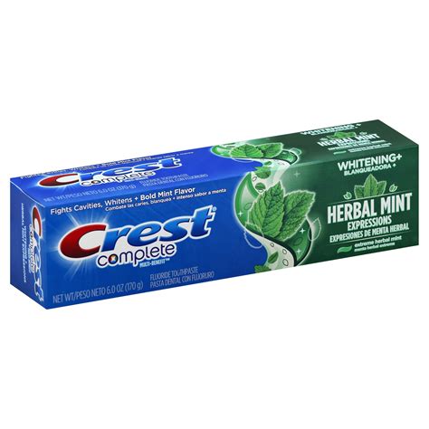 Crest Complete Herbal Mint Expressions Multi Benefit Toothpaste 6 Oz