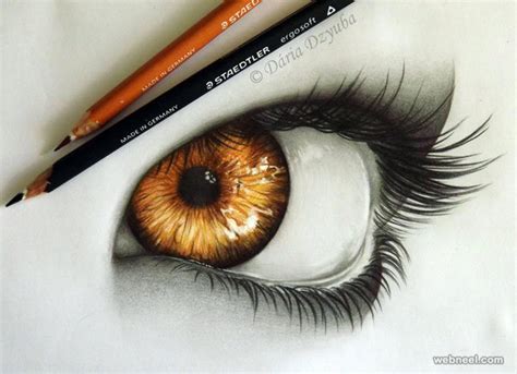 Realistic Eyes Pencil Drawing By Dariadzyuba 6