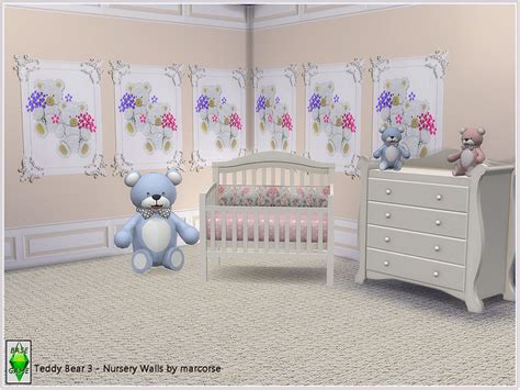 The Sims Resource Teddy Bear Nursery Walls By Marcorse