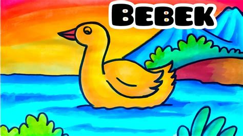 Menggambar Dan Mewarnai Bebek Yang Mudah Untuk Anak Anak Youtube
