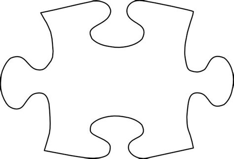 4 Piece Jigsaw Puzzle Template Clipart Best