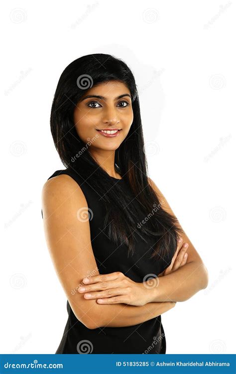 Close Up Portrait Of A Smiling Indian Business Woman Stock Image