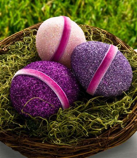 Decoupage Glittered Easter Eggs With Mod Podge Easter Eggs Easter