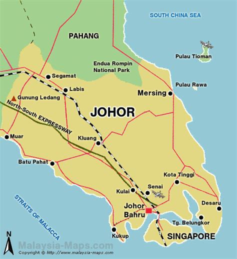 Malaysia Map Johor Bahru