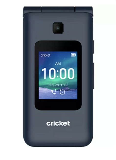 Prepaid Phone Cricket Debut Flip 4g Lte Navy Blue Cricket Wireless