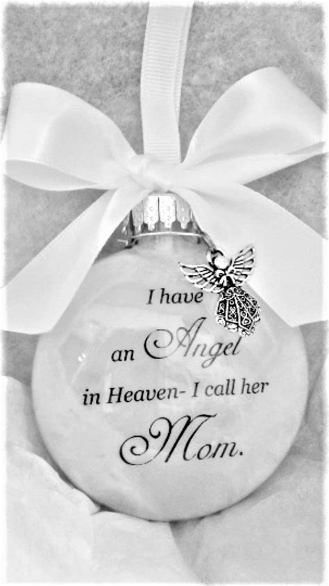 Mother Memorial Ornament Angel In Heaven I Call Her Mom Loss Etsy Canada