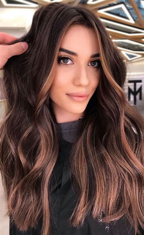 70 hottest brown hair colour shades for stunning look dark hair with toffee highlights