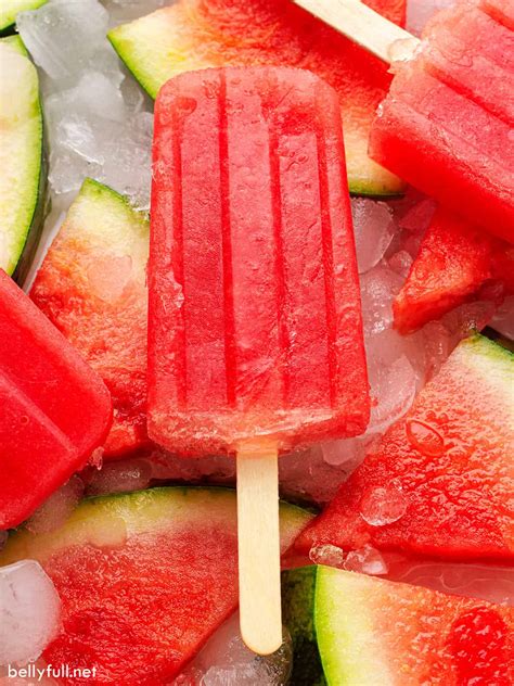 Watermelon Popsicles Recipe Kid Friendly Or Boozy Belly Full