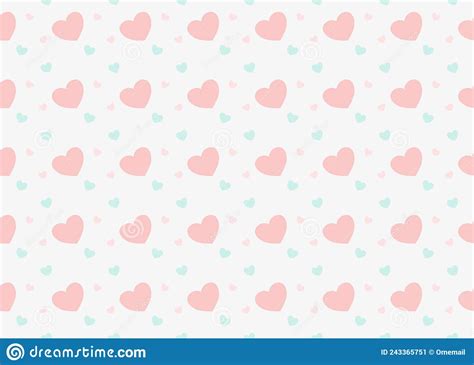 A Heart Vintage Shade Seamless Pattern Abstract Background Stock