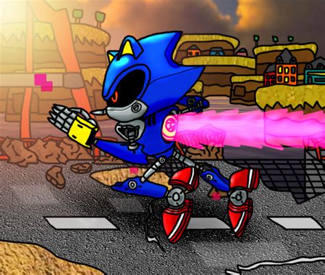 Sonic Drawing Metal Sonic Sonic Forces Pose 3 By Acetimerad On
