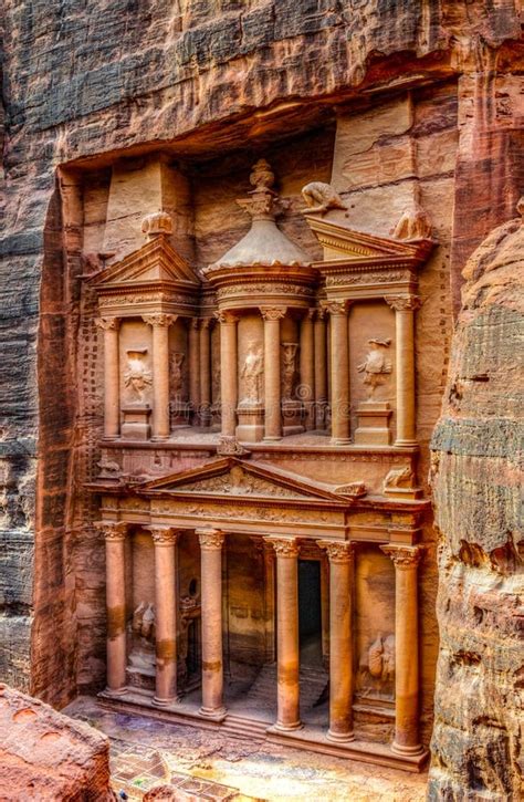 Al Khazneh Tomb Also Called Treasury At Petra Jordan Stock Image