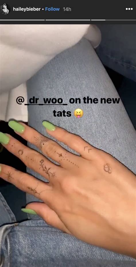 Hailey Bieber Gets New Tattoos Before Her Wedding Hand And Finger