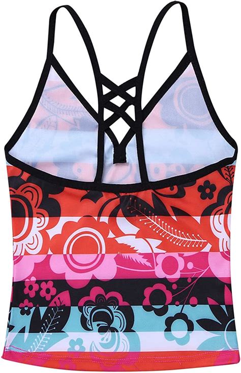 TiaoBug TiaoBug Mädchen Badeanzug 3pcs Tankini Bikini Sets Badeshirt