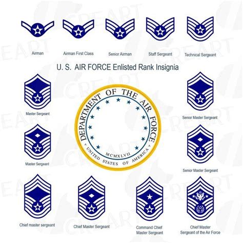 Us Air Force Rang Der Insignia Stock Vektor Art Und Mehr