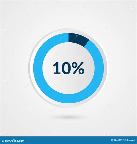 Percentage Vector Infographic Icons Set On Transparent Background