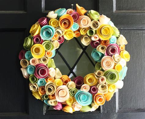 Paper Flower Wreath Multi Color