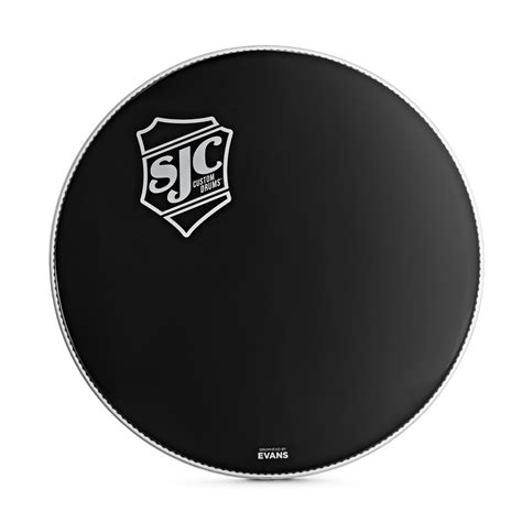 Offline Sjc Drums Black Logo 20 Bass Drum Head At Gear4music