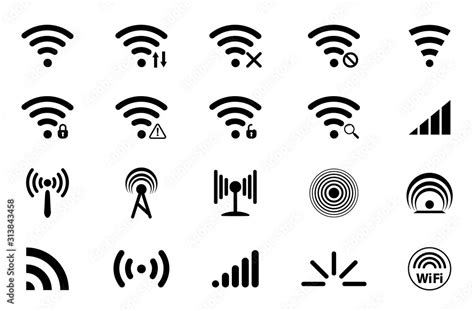 Set Of Signal Icons Network Signal Or Internet Icon Wireless