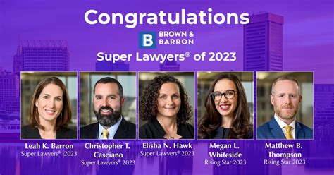 Brown And Barron Attorneys Among 2023 Super Lawyers Rising Stars