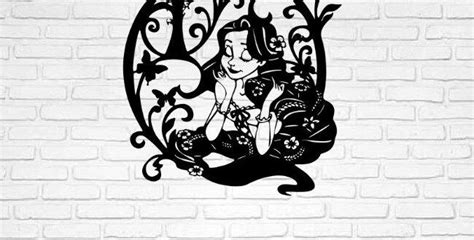 princess rapunzel silhouette to cut dxf downloads files for laser cutting and cnc router