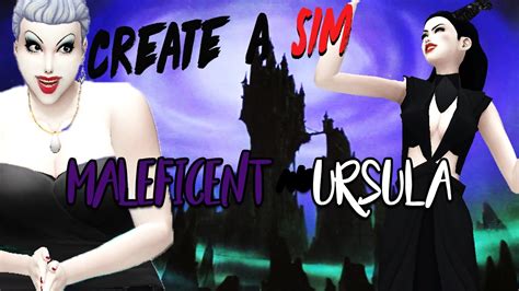 Create A Sim Disney Villains Maleficent And Ursula Youtube
