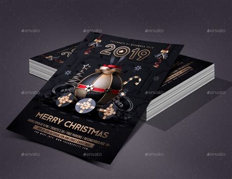 New Year And Christmas Flyer By Rembassio Graphicriver