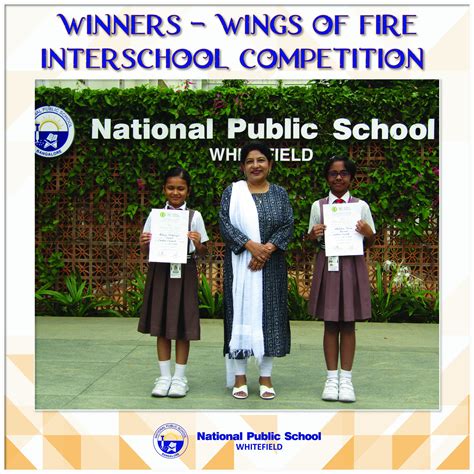 Winners Wings Of Fire Interschool Competition National Public School