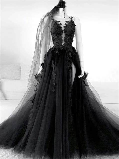 Black Wedding Dress Black Dress Gothic Black Wedding Dress Etsy